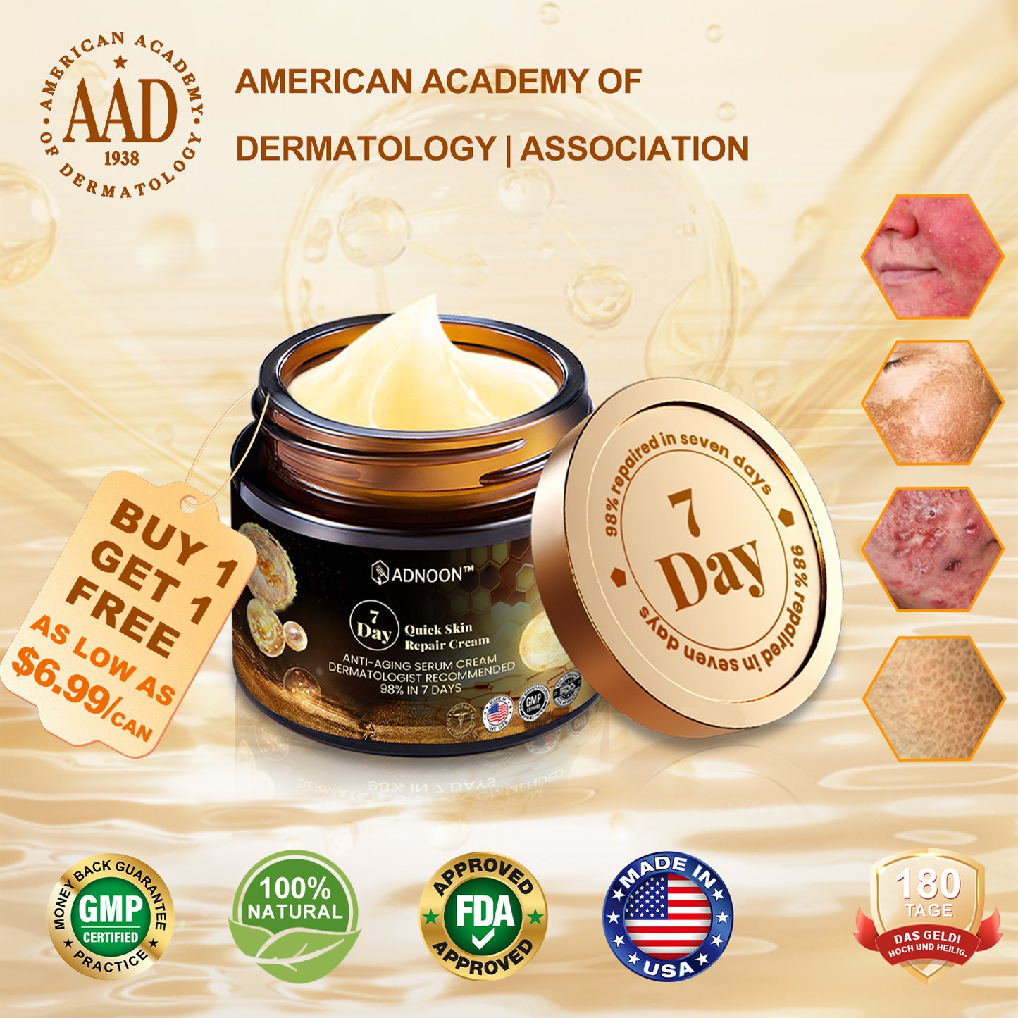 ADNOON® 🌼 7-Day Multi-Effect All-in-One Skincare Cream—Professionally Supported by AAD 👨‍⚕️